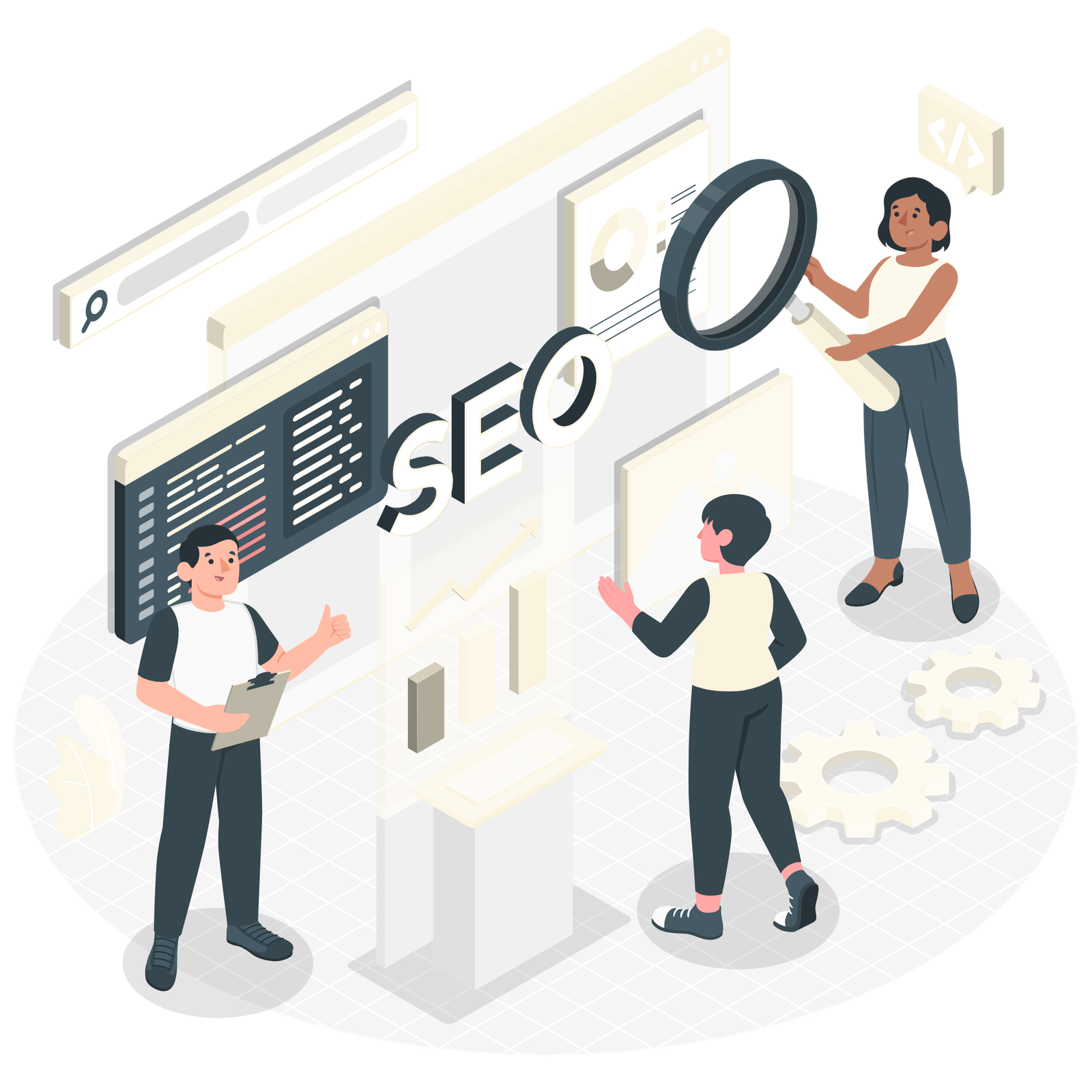 SEO analytics team-amico